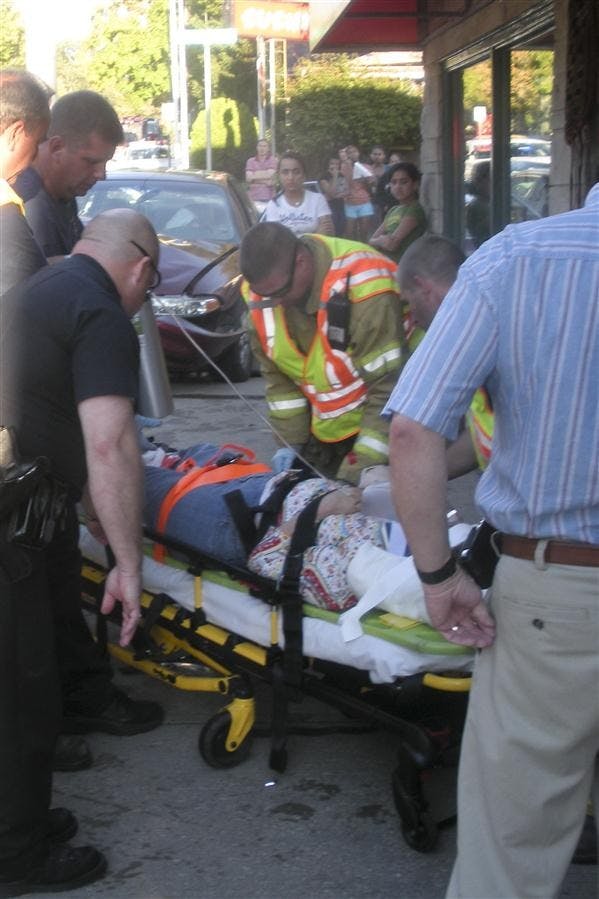 Accident in front of The Mac