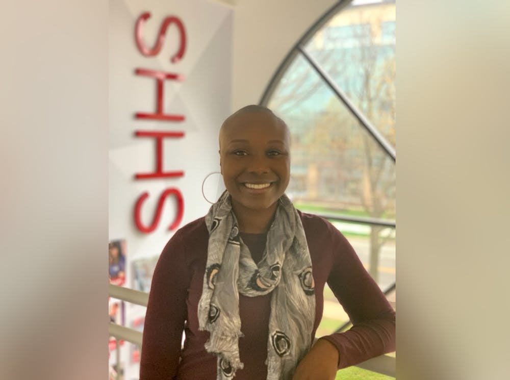 <p>Shaquitta Dent, an IUPUI Graduate Research Assistant poses for a photo. Dent was an IUPUI Post-Baccalaureate Research Education Program Fellow in 2016.</p><p> </p>