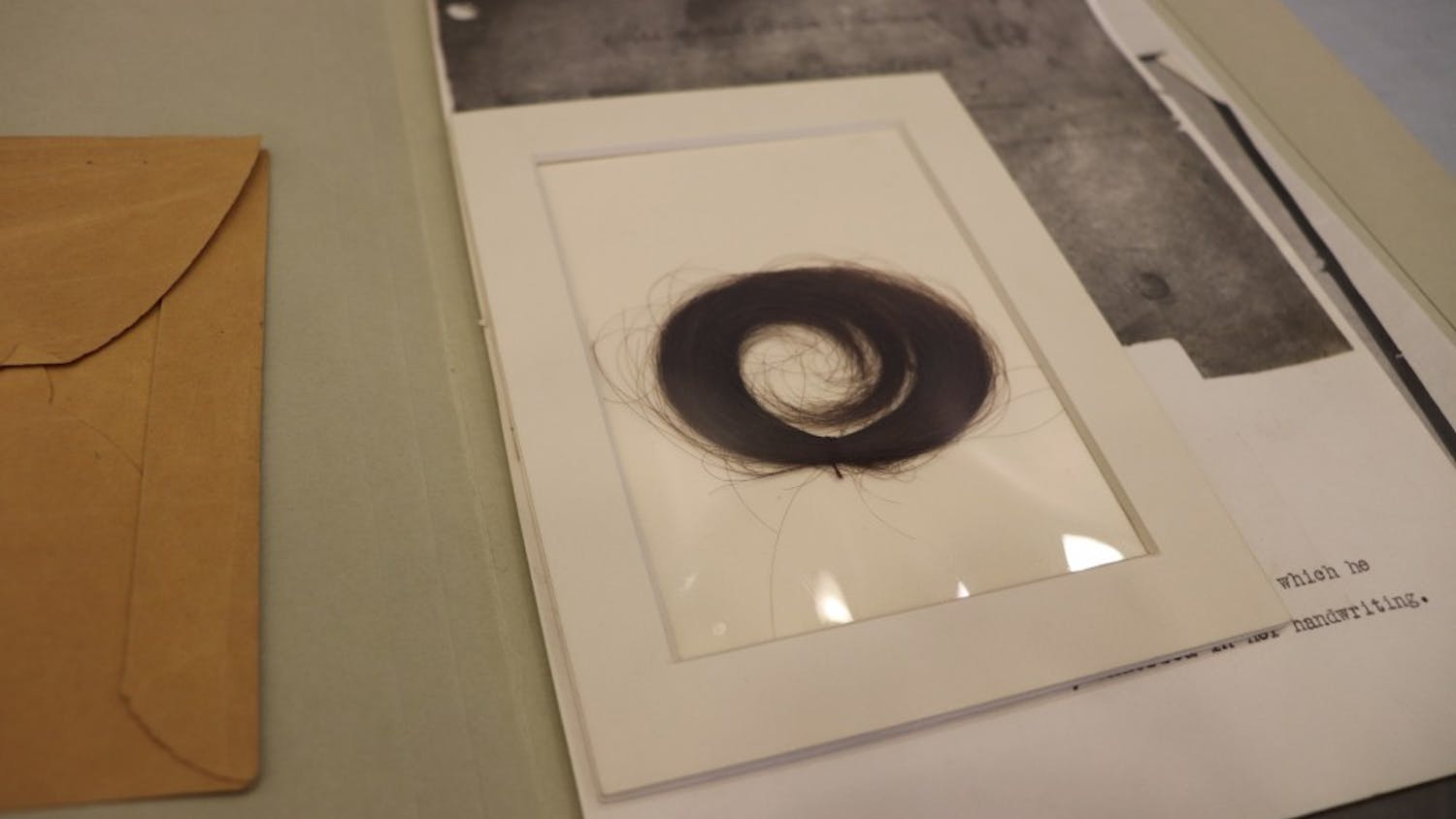 Edgar Allen Poe's hair is on display, along with Sylvia Plath's, in the Lilly Library. The Poe collection has been at IU since 1956.
