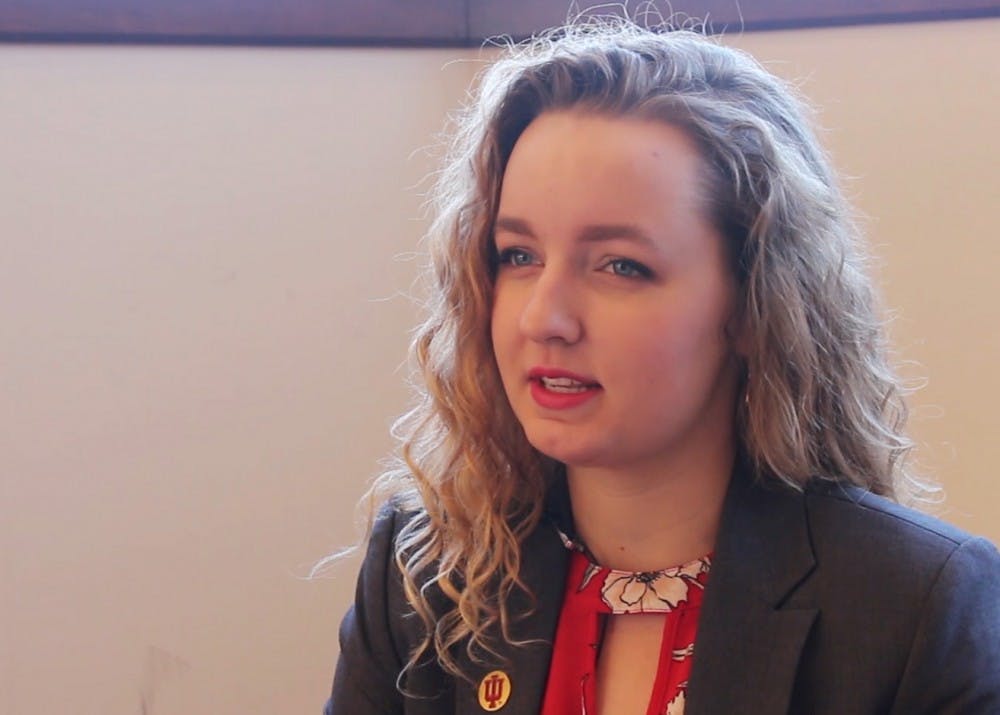 Junior Emma Coates is running for IU Student Association president on the Reform IUSA ticket. The campaign prioritizes bettering student government for the benefit of students, Coates said. All students can vote March 27 and 28 for one of three executive tickets.