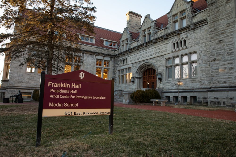 <p>Franklin Hall is seen Jan. 25, 2022, on East Kirkwood Avenue. A search committee for the Media School met before summer 2021 to begin the process of searching for a new dean. </p>