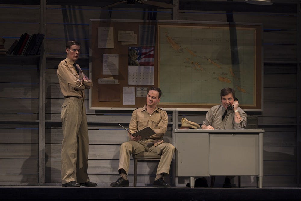 Casts act in the dress rehearsal of "South Pacific" in the Musical Arts Center on Thursday night. "South Pacific" opens Friday.
