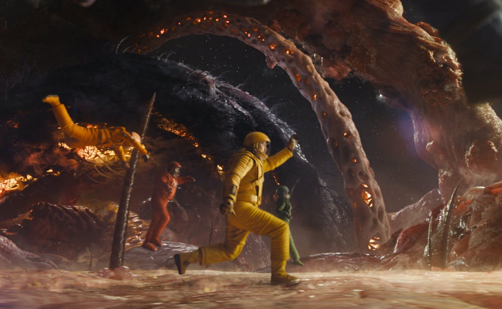 <p>A sill from &quot;Guardians of the Galaxy Vol. 3&quot; is seen. The third film in the sci-fi series premiered on May 5, 2023.</p>