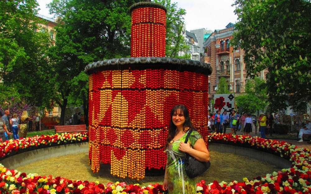 Above is&nbsp;Beth Ciaravolo, a graduate student in the IU Department of Geography as she&nbsp;visits Kiev, the capital of Ukraine. While in Ukraine she&nbsp;will be&nbsp;conducting research on Ukranian&nbsp;ideas of a national homeland and national myth