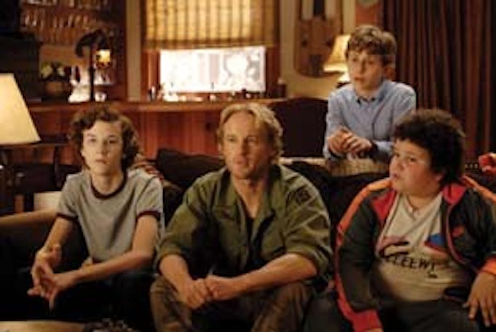 Owen Wilson and friends watch a better Apatow movie than the one they're in.