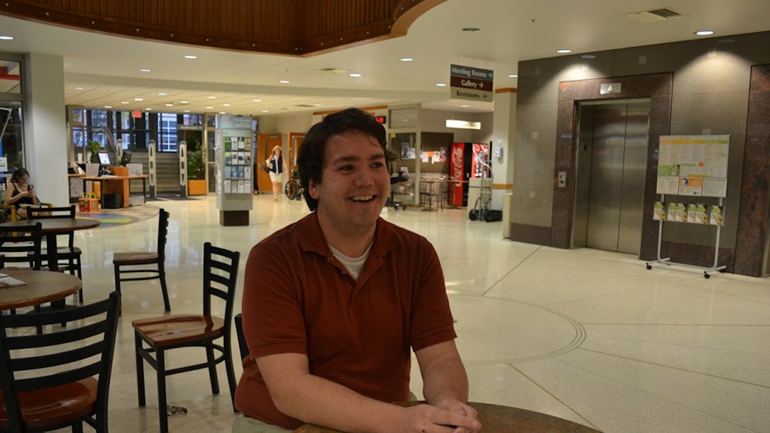 Dakota Hudelson, co-facilitator for the Bloomington Green Party, speaks in an interview about the goals of the local party at the Monroe County Public Library.