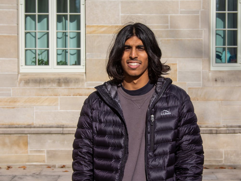 IU junior Siddharth Das poses for photo on Dec. 8, 2021, outside the Biology Building. Das is president of Students for a New Green World, an organization that promotes climate activism at IU. 