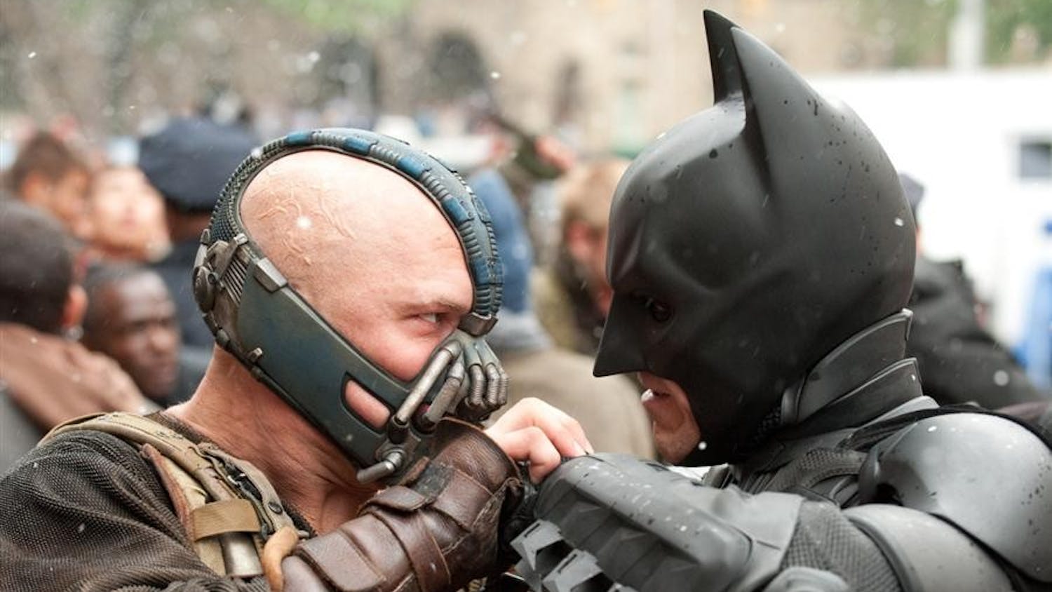 Bane and the Bat armwrestle for Gotham.