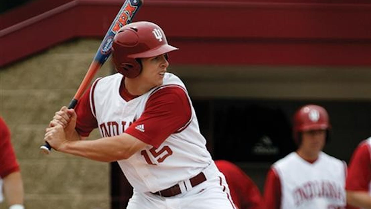 Senior outfielder Chris Hervey waits for a pitch from Butler's Joe Ochs Tuesday May 13th, 2008 at Sembower Field.