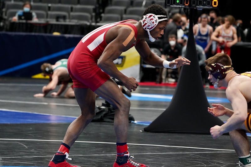 IU wrestlers compete at NCAA Championships, fall on second day of