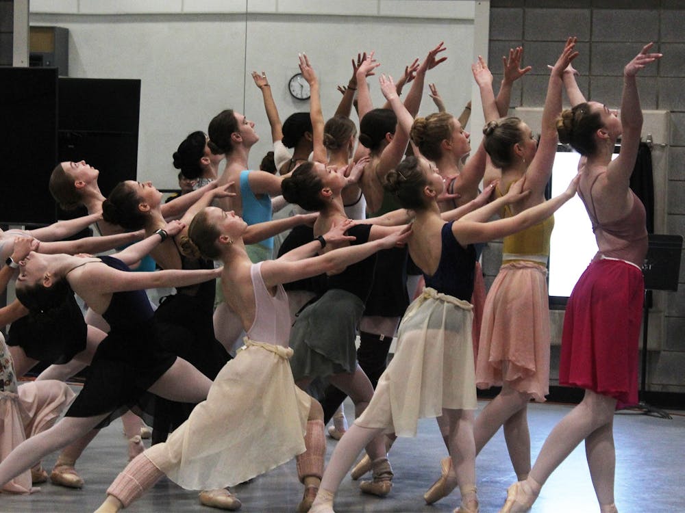 Dancers from the Jacobs School of Music Ballet Theater department rehearse choreography from &#x27;Serenade&#x27; by George Balanchinefor &#x27;Spring Ballet&#x27; March 20, 2023, at the Musical Arts Center in Bloomington. &#x27;Spring Ballet&#x27; will be performed March 31 and April 1, 2023, at the Musical Arts Center.