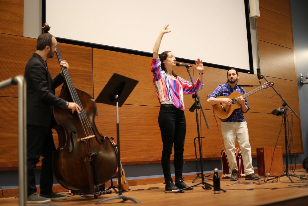 KelsiCote, a Chilean folk jazz group, performs music March 4 at the School of Global and International Studies.&nbsp;