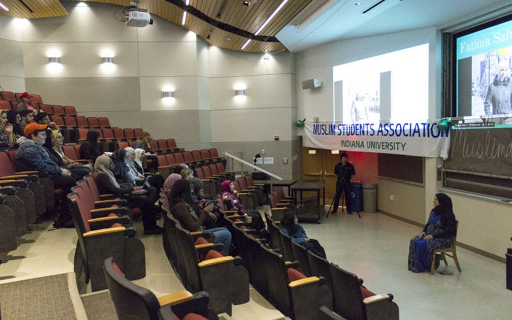 Indiana students and community members gathered Tuesday evening in Swain West to hear a series of monologues by Muslim women on the topic of oppression.