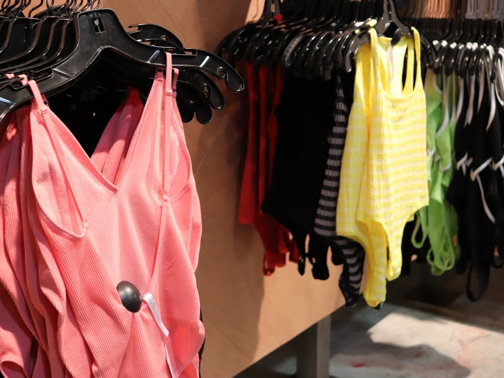 Swimsuits in limited sizes are displayed May 22at Urban Outfitters. The obsession with attaining a &quot;beach body&quot; can hurt women&#x27;s self esteem.