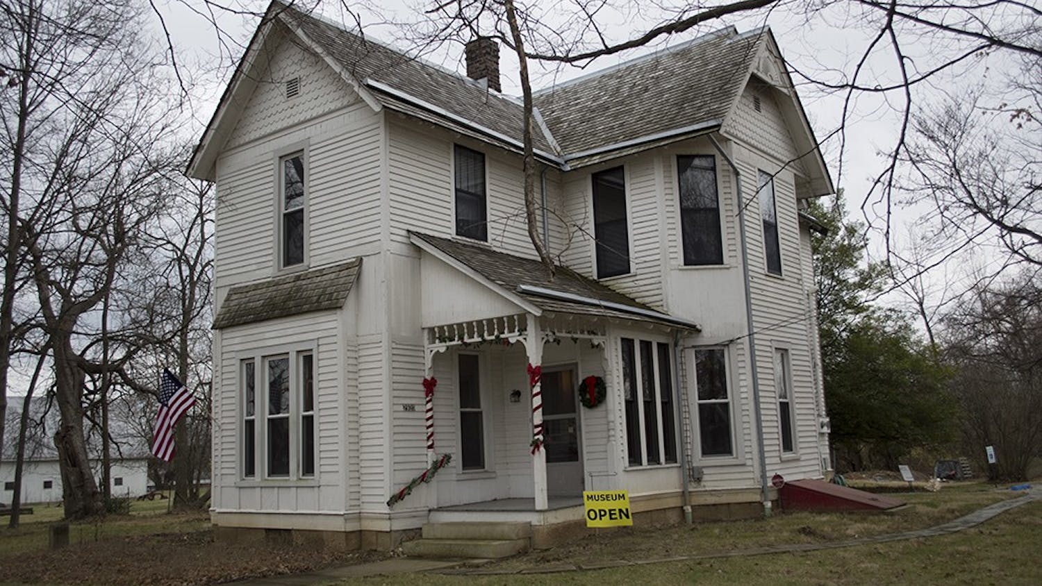 The Queen Anne style house on the Hinkle-Garton Farmstead was decorated for Christmas during the open house Saturday. The house is a hands-on museum next to the gardens and orchard on the farmstead property.