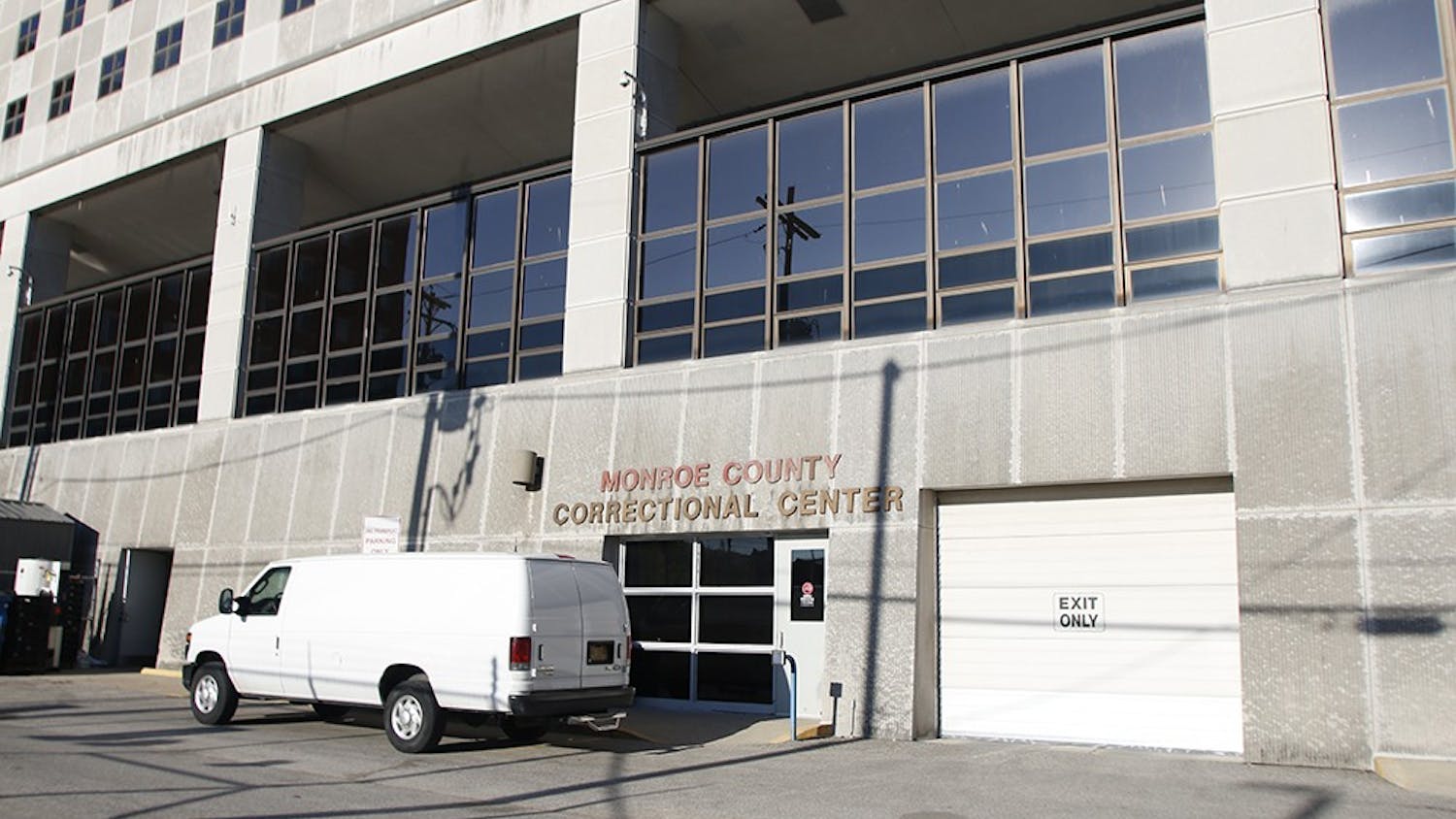 The exterior of the Monroe County Jail on Apr. 28, 2015.