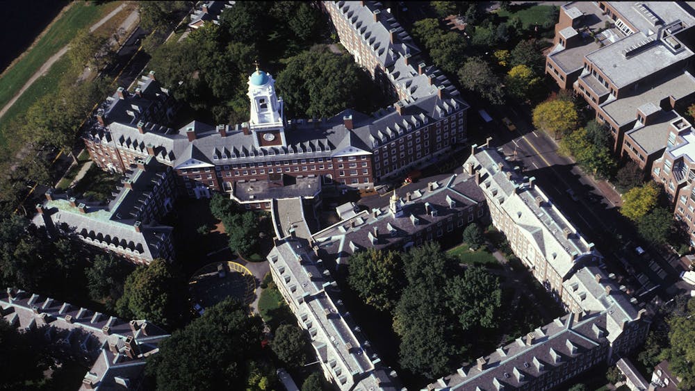 Harvard University&#x27;s campus is seen from above in 2013. The prime minister of Antigua and Barbuda wrote a letter to the university&#x27;s president asking the university to make amends for Antiguan slave labor contributions to the creation of Harvard Law School.