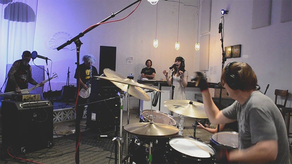 The Melvins and Teri Gender Bender of Le Butcherettes play at "Almost Live" session for Joyful Noise