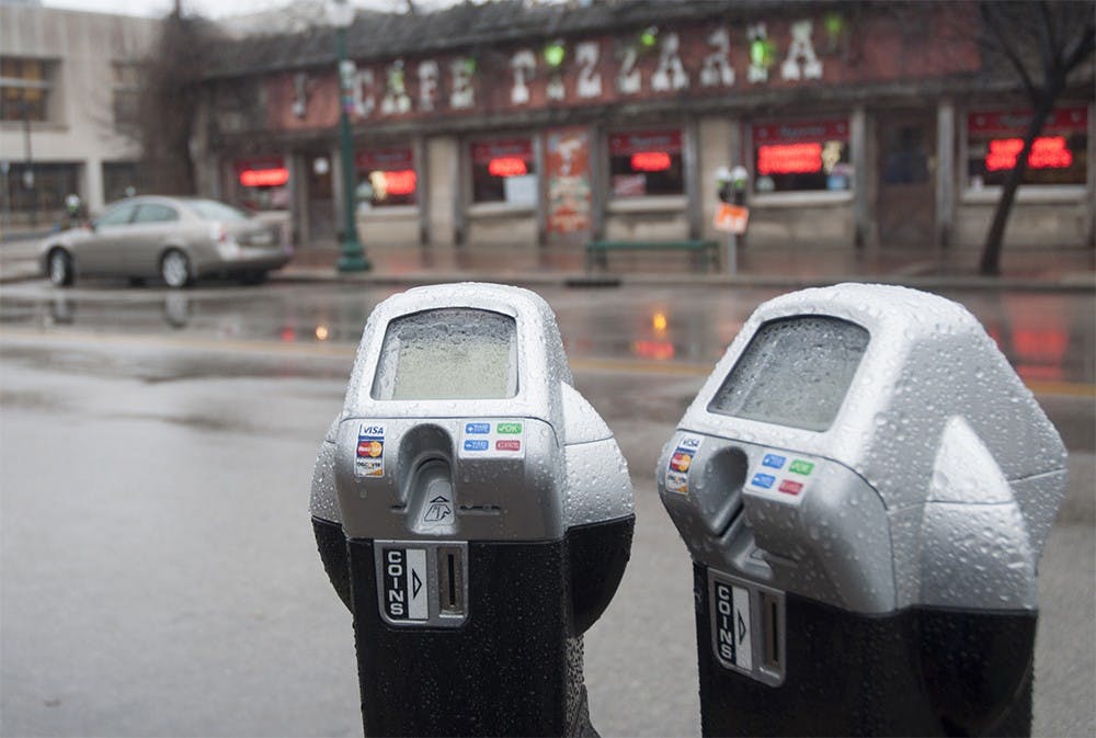 One of the parking meters located on Kirkwood Ave. Since their installation, the city has expected about 277 parking meters problems each month. 