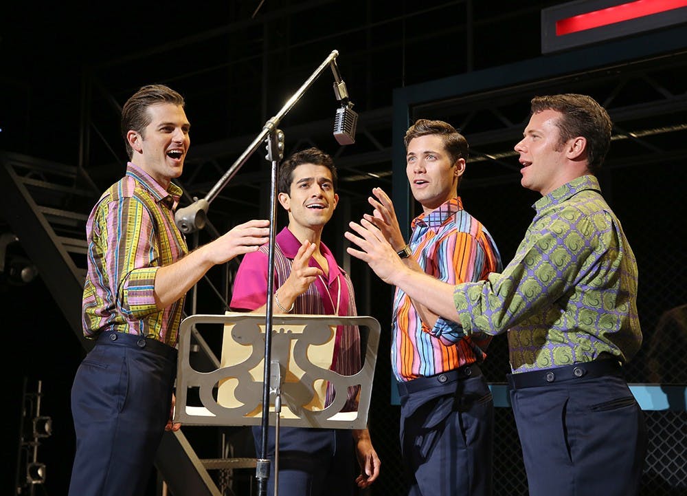 Jersey BoysNicholas Dromard, Keith Hines, Hayden Milanes and Drew Seeley