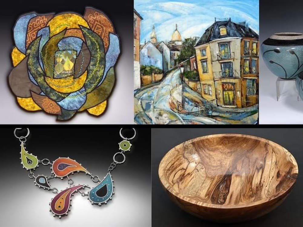 A collage made from samples of artwork by vendors at the Fourth Street Festival of the Arts and Crafts in 2022. This year, the festival will be held from 10 a.m. to 6 p.m. Saturday and 10 a.m. to 5 p.m Sunday.
