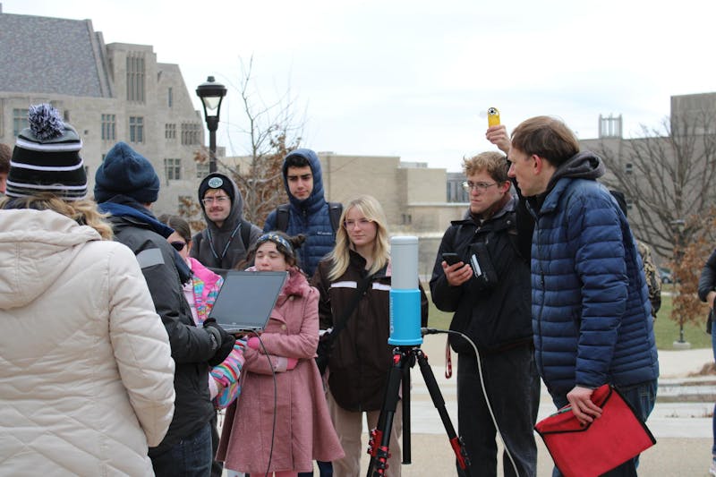 IU Department of Earth and Atmospheric Sciences launches weather balloons on campus