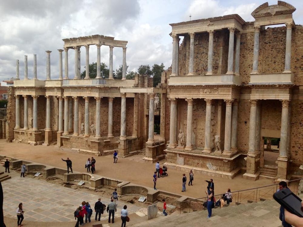 The Roman theater in Merida, Spain. Going to the theater was hugely popular for ancient Spaniards.