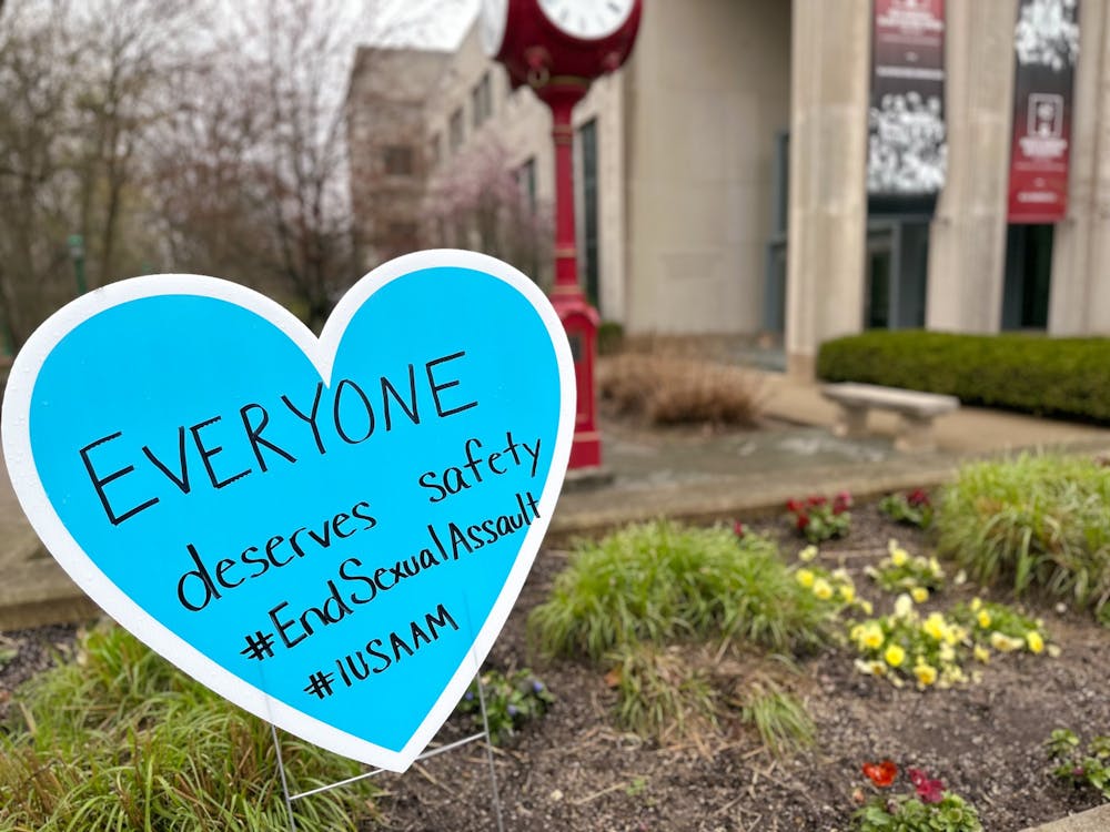 <p>An &quot;Everyone deserves safety&quot; sign is seen April 4, 2023, outside the Neal-Marshall Black Culture Center. IUSG and Shattering the Silence are hosting multiple events in recognition of sexual assault survivors.</p>