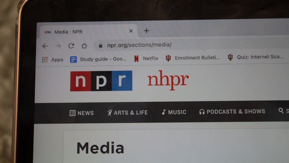 The National Public Radio website is seen on a computer screen Jan. 13. A number of NPR&#x27;s minority creators and journalists have left the media outlet in the past year.