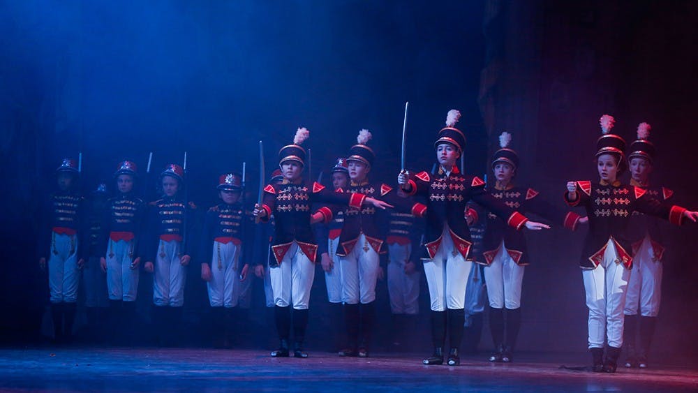 Children perform during the rehearsal of the Nutcracker on Monday at the Musical Arts Center. 