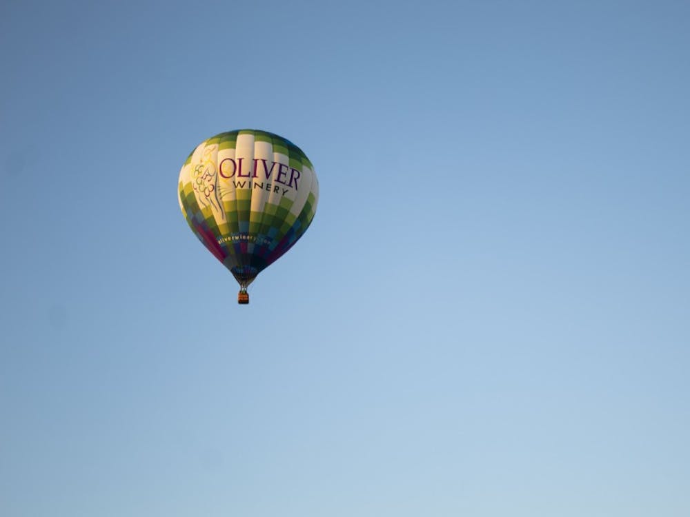 Hot air balloons decorated the sky during the 7th annual Kiwanis Club of South Central Indiana Balloon Fest from Sept. 6-8, 2019. During the festival, spectators could look at hot air balloons of all shapes and sizes, giant kites, skydivers, and other forms of entertainment.&nbsp;