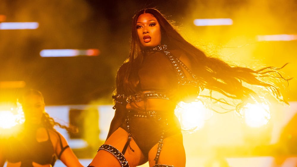 Megan Thee Stallion performs onstage during Day 2 of &quot;Red Rocks Unpaused&quot; 3-Day Music Festival Sept. 2 in Morrison, Colorado.