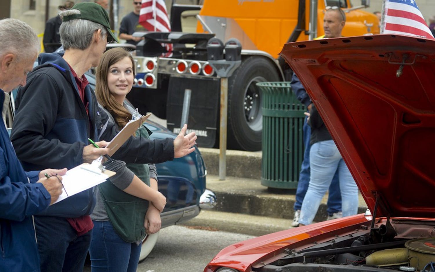 Judges rate tricked out classic vehicles during the 3rd Annual Classic Hot Rod Show Sunday afternoon outside of the Monroe County History Center. Competitors gained extra points based on presentation and décor items.