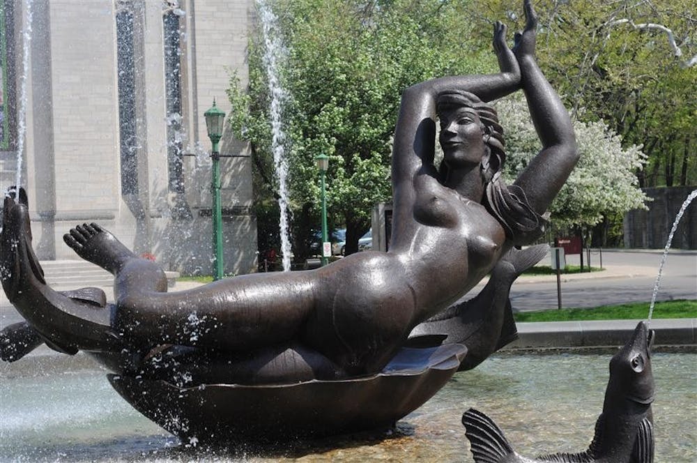 Campus Art - The birth of Venus, Showalter Fountain