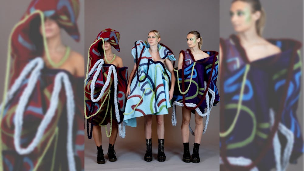 Ivy Anderson&#x27;s designs are pictured at the 2021 IU Fashion Design B.A. Runway Show. The fashion show is produced by the Retail Studies Organization, and will take place at 7 p.m. on April 15at Alumni Hall at the Indiana Memorial Union.