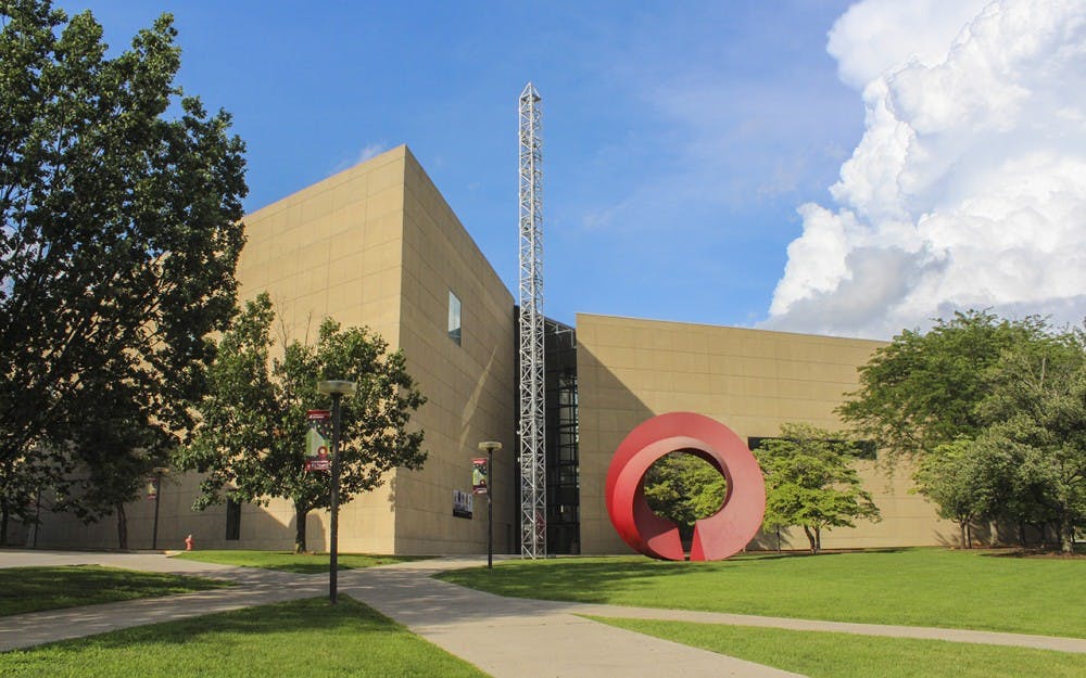 This is the IU Art Museum. It hosts many exhibits and special events throughout the year. 