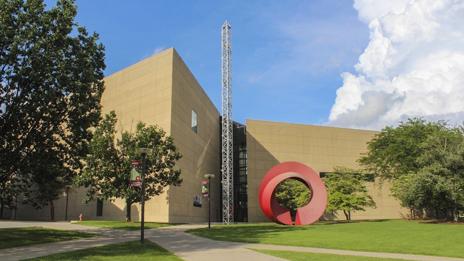 This is the IU Art Museum. It hosts many exhibits and special events throughout the year. 