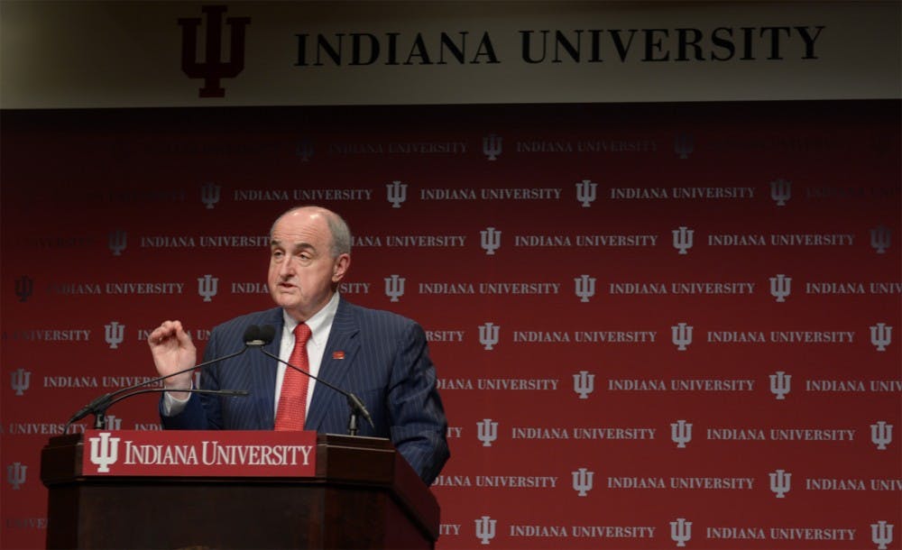 President Michael McRobbie talks about IU's growing international student population, university's protocol about student safety speech during the state of the university address.  