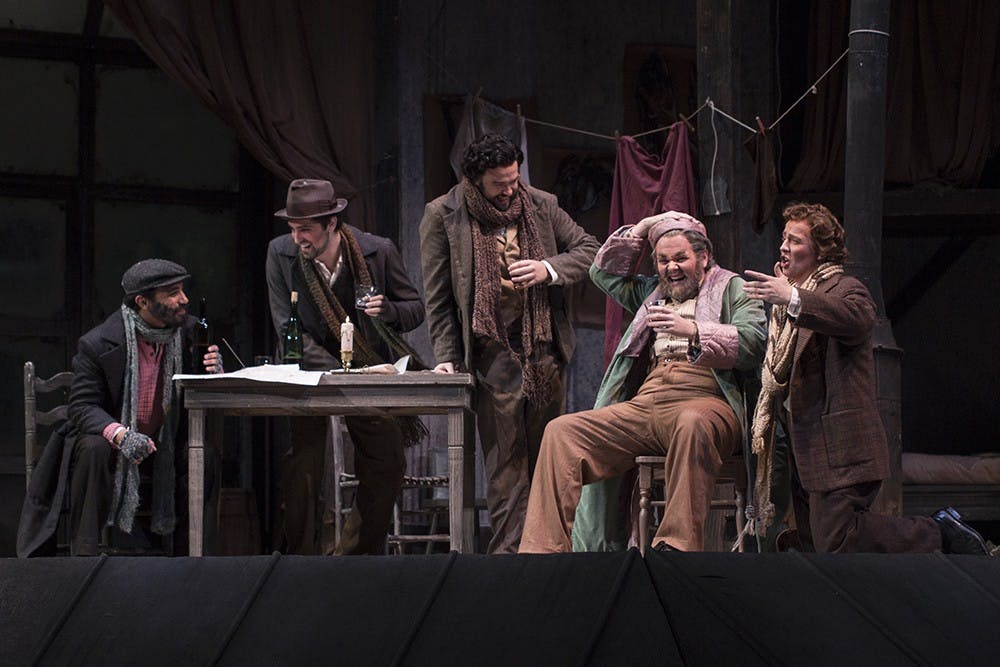 The cast of "La Boheme" plays out a scene during a dress rehearsal Oct. 14 at the Musical Arts Center. "La Boheme" is the Jacobs School of Music's second opera of the season.
