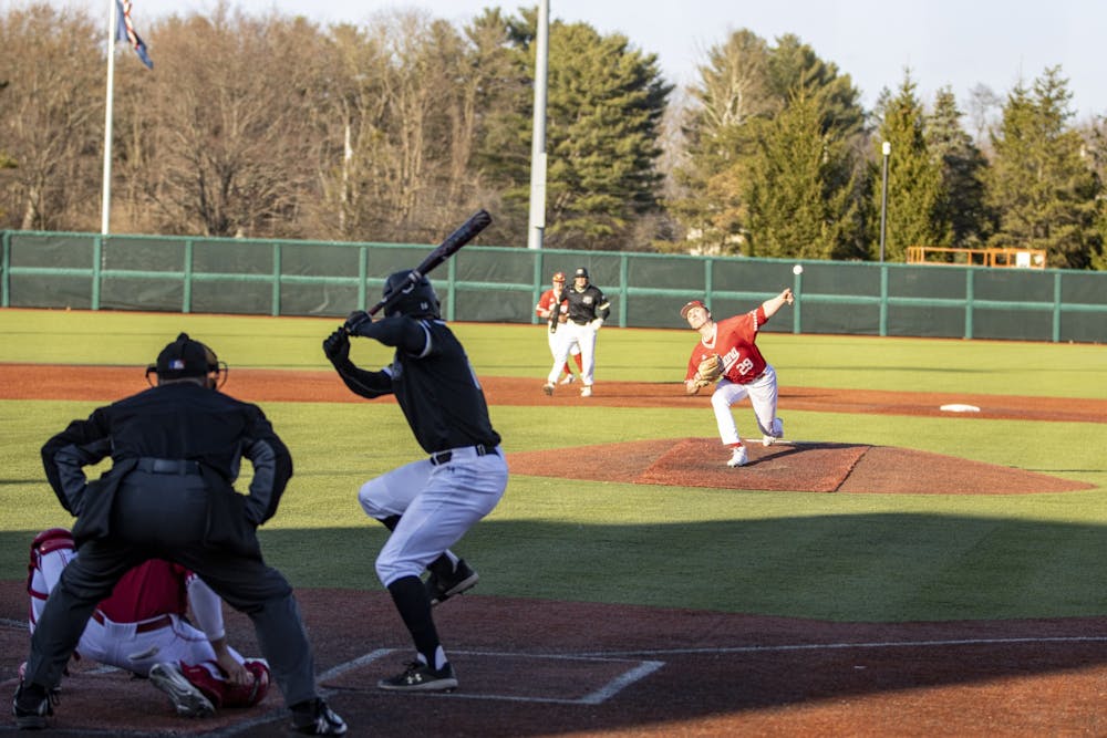 <p>Freshman pitcher Ryan Kraft pitches against Purdue Fort Wayne on March 9, 2022, at Bart Kaufman Field. Indiana will play its next 11 games at Bart Kaufman Field, starting with a four-game series against Xavier University from March 17-20.</p>