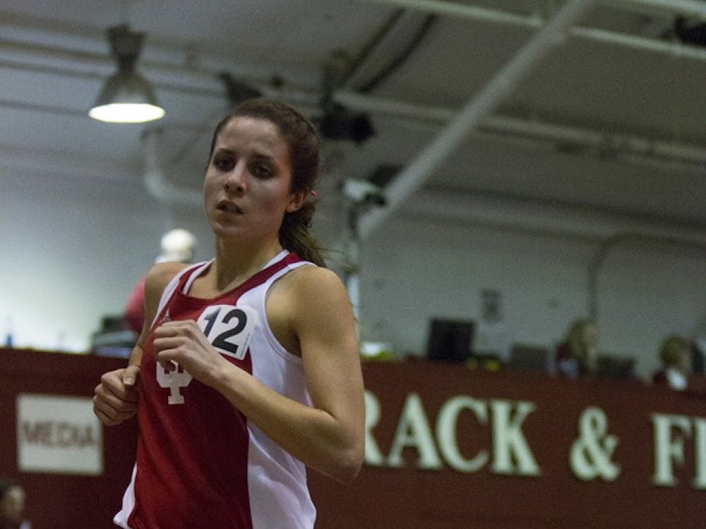 Sophomore Amanda Behnke competed in the 5000-kilometer race Saturday at the Indiana Relays. 