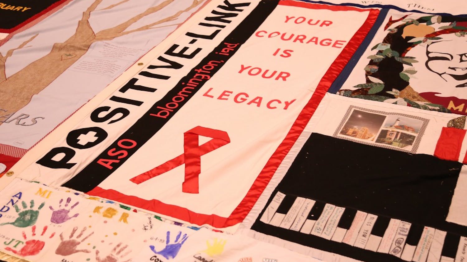 IU’s AIDS Memorial Quilt Committee presents the 30th anniversary ceremony on Tuesday in the IMU Alumni Hall. The committee addressed myths and facts associated with HIV.&nbsp;