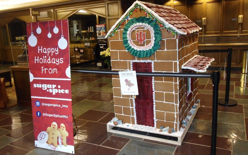 Sugar and Spice created gingerbread houses that are on display at the IMU welcoming guests for the holiday season. 