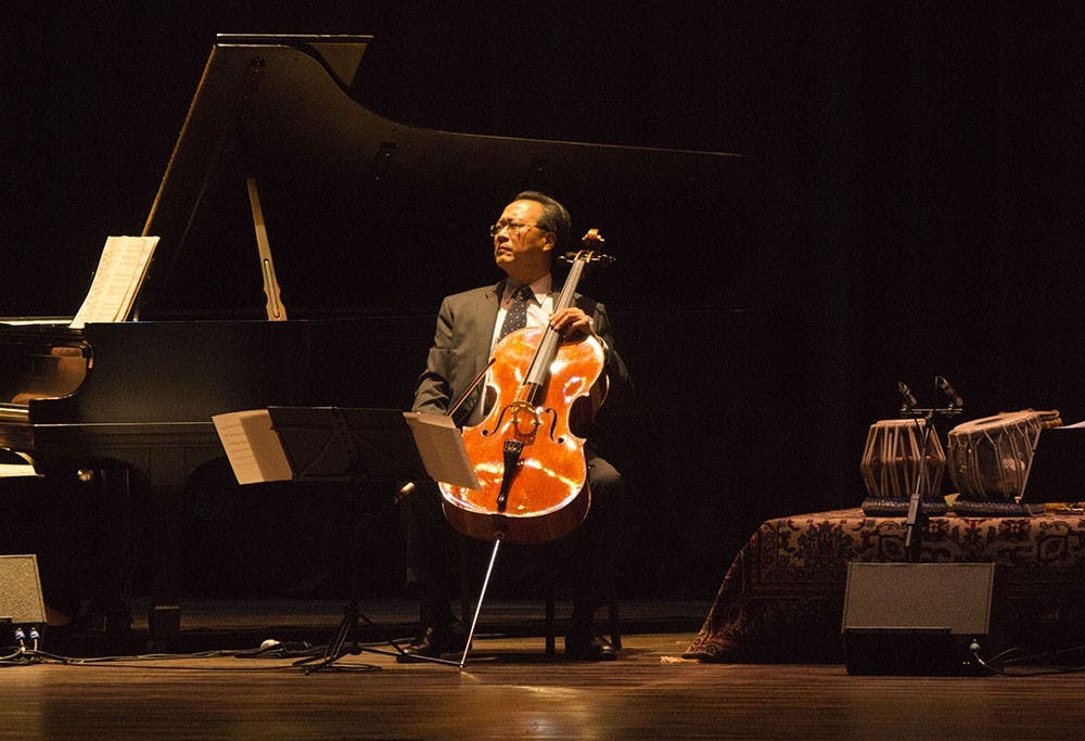 World famous cellist, Yo-Yo Ma, performs at the IU Auditorium on Wednesday evening. Ma has produced over 90 albums of which 18 have won Grammy awards.
