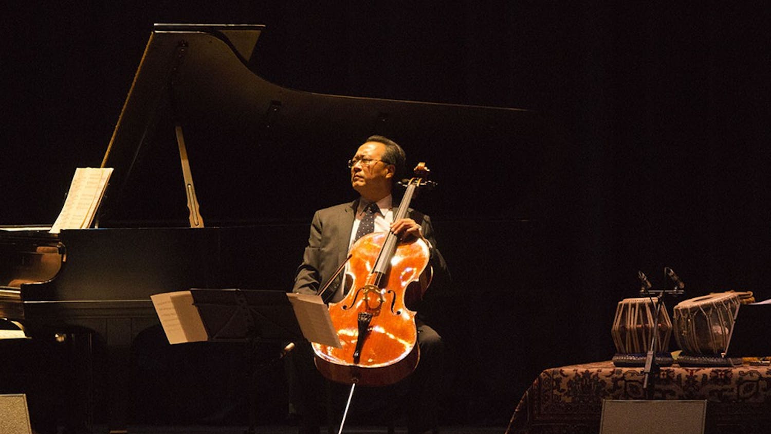 World famous cellist, Yo-Yo Ma, performs at the IU Auditorium on Wednesday evening. Ma has produced over 90 albums of which 18 have won Grammy awards.