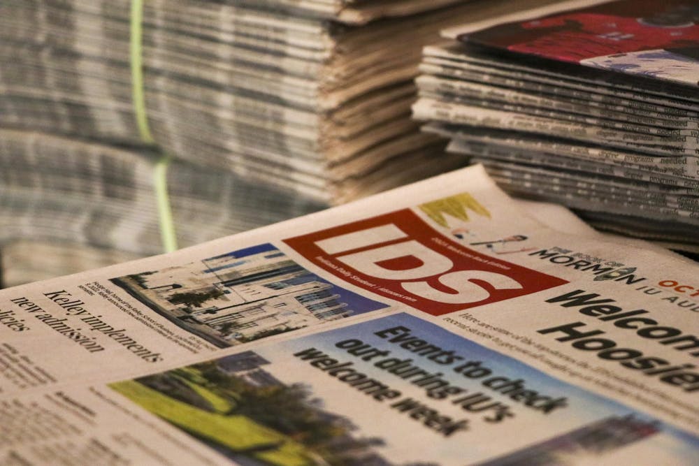 <p>A stack of IDS newspapers is pictured Oct. 30, 2025, in Franklin Hall in Bloomington. </p>