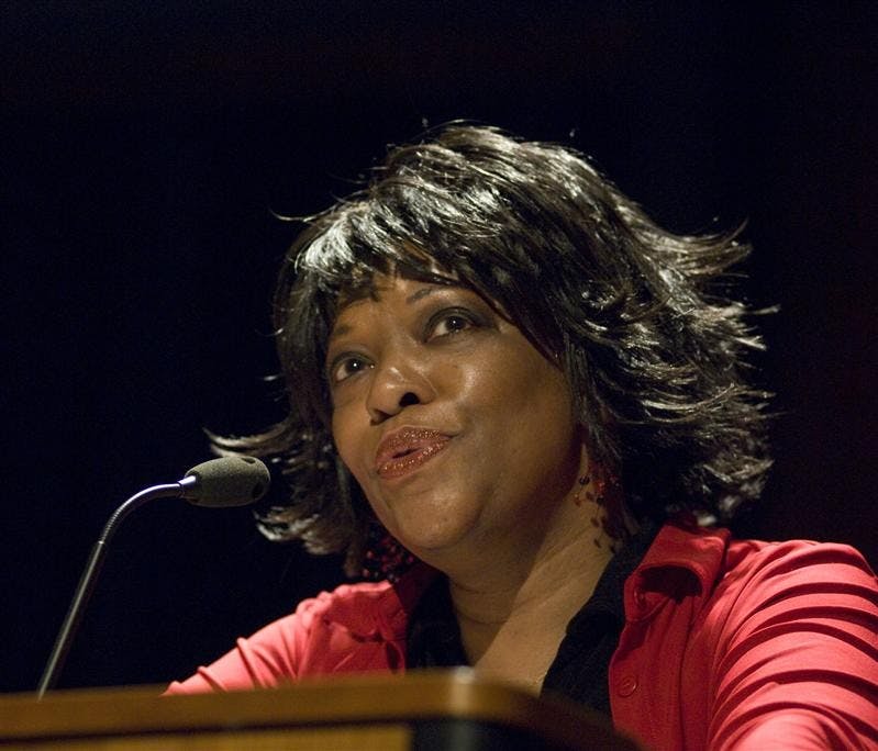 Former Poet Laureate and Pulitizer Prize Winner Rita Dove read from her latest poetry collection, Sonata Mulattica, in the Whittenberger Auditorium on Wednesday. She was speaking as a part of Diversity Day.