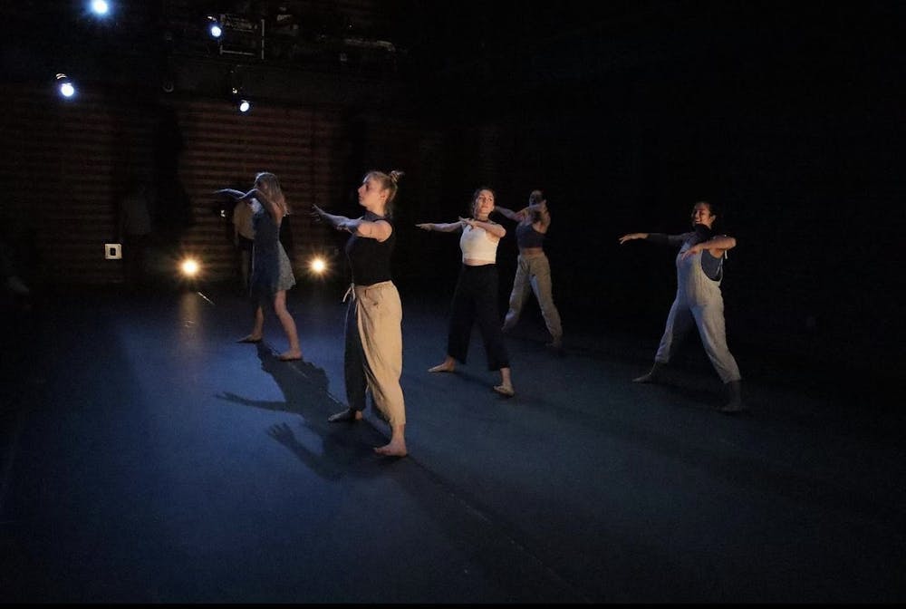 <p>Members of student-run University Players perform on stage. ﻿From directing to acting to design, students take care of all aspects of the productions, with only a few faculty members helping them out along the way.</p>