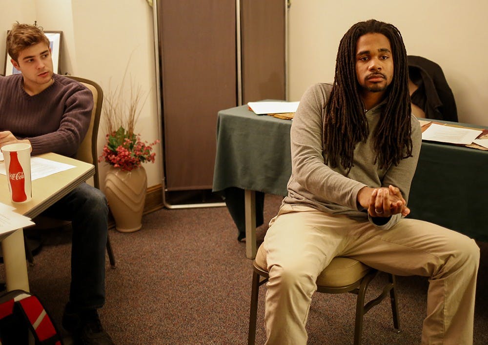 Counselor Muhammad Saahir has a counselor a counseling session about learning style and academic success with participants Monday at Room 005 in the Indiana Memorial Union. IU Health Department has a free workshop about mental health to help students. 