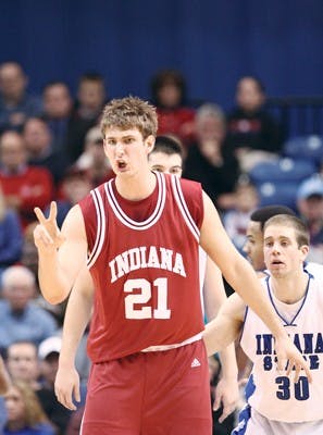 IDS File PhotoFreshman Ben Allen talks to his team during the first half Tuesday night at Indiana State University.  Allen finished the night with a career high 21 points.  